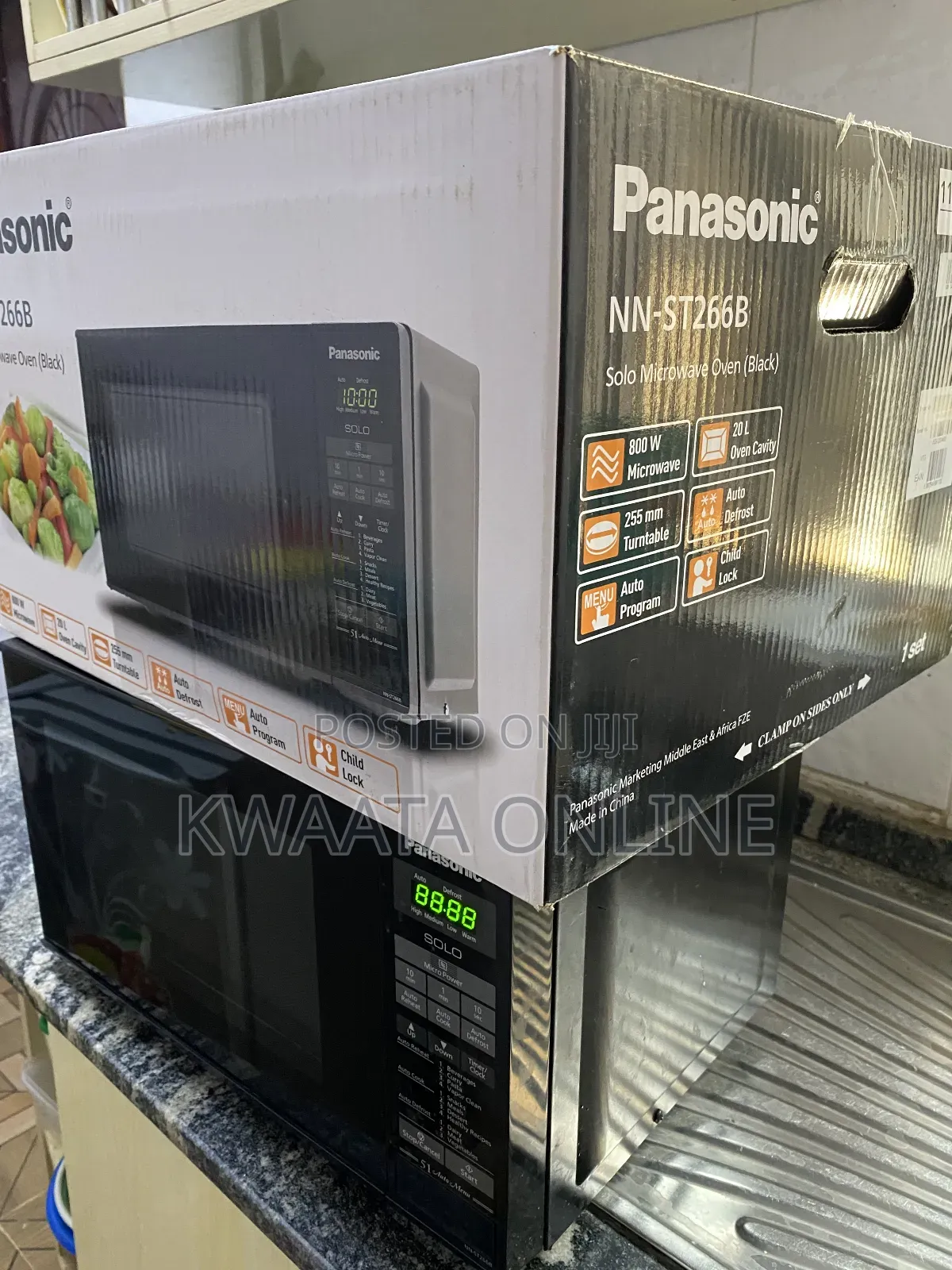 Panasonic 20l Microwave Oven, Nn-st266b - 800w, Easy Touch Control