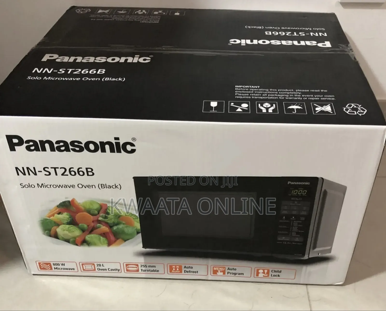 Panasonic 20l Microwave Oven, Nn-st266b - 800w, Easy Touch Control