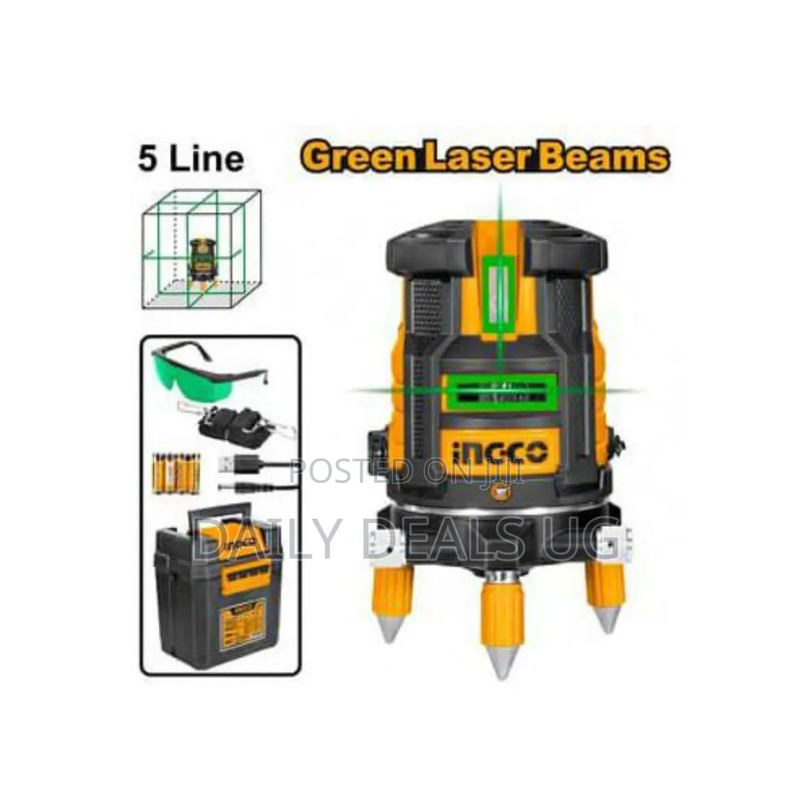 Ingco Self-Leveling Line Laser (Green Laser Beams)