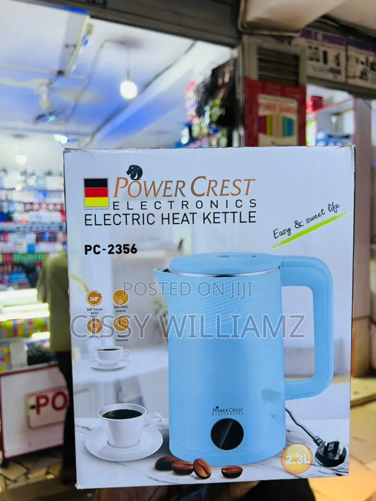Power Crest Percolator -Electric Heat Kettle 2.3l