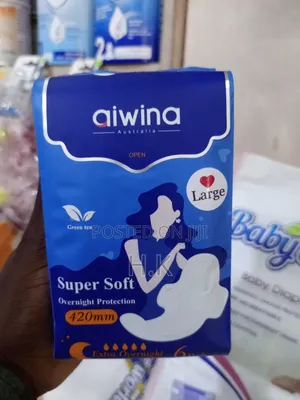 Aiwina Super Soft Overnight Protection Sanitary Pads.