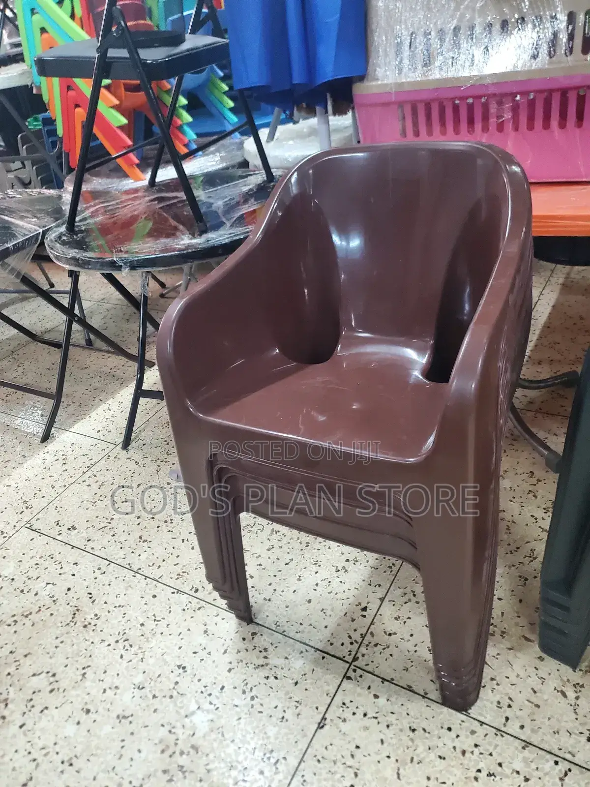 Coffee Brown Imported Plastic Chairs (Sofa)