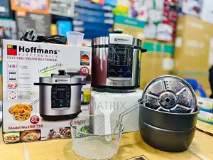 Hoffmans Electric Pressure Cooker 6l Fast Cooking - Silver