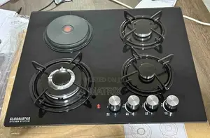 Global Star 3 Gas + 1 Electric Hot Plate Stove With Auto Ignition