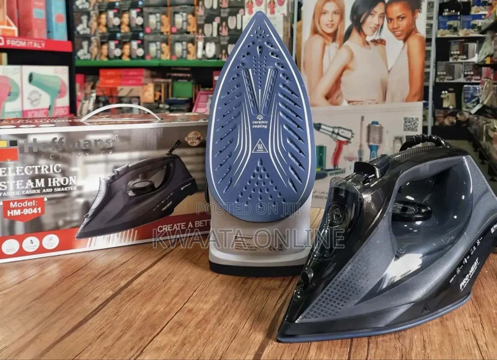 3000w Hoffmans Electric Steam Flat Iron With Ceramic Soleplate Hm-9041