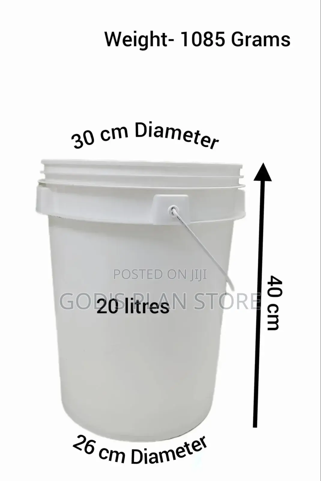 Plastic Paint Bucket Empty With Seal Lid