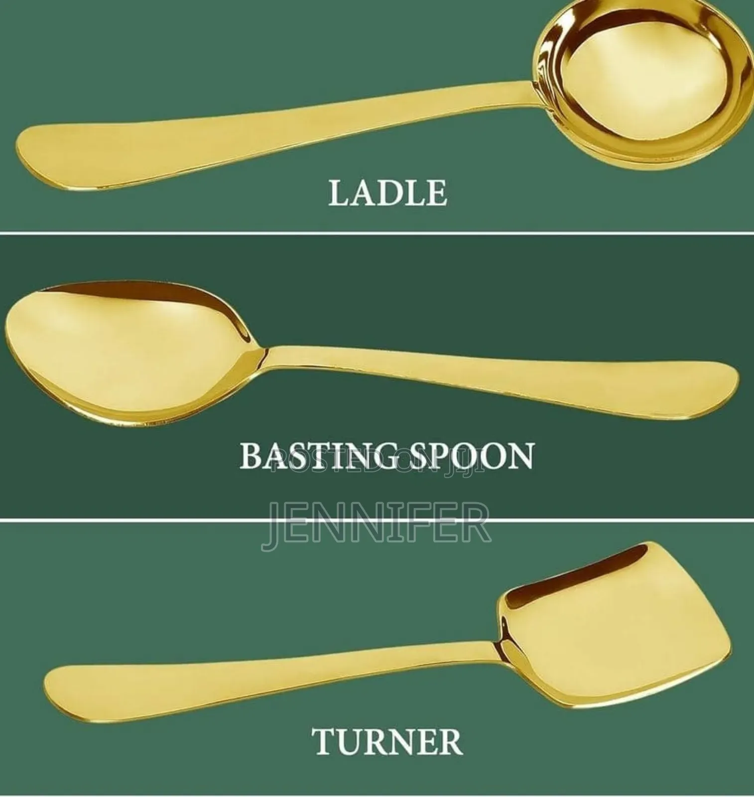 3pcs Stainless Steel Serving Spoons Set