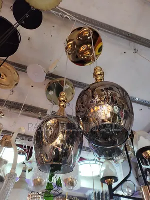Silver Glass Pendant Lamp Holder 3in1