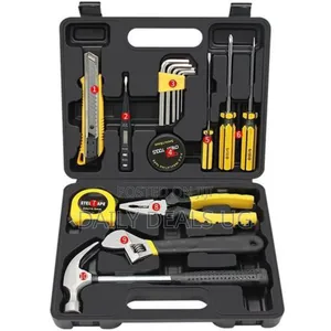 Mythco 16pcs Tool Set General Household Hand Kit With Storage Toolbox