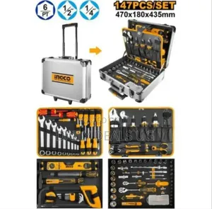 Ingco 147 Piece Hand Tools Set-Multicolour
