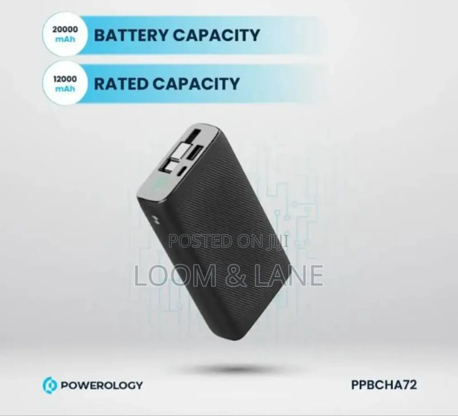 Powerology 20,000mah Rectractable Cable