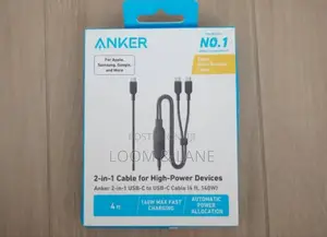 Anker 2-in-1 Usb-C to Usb-C Cable (4ft, 140w)