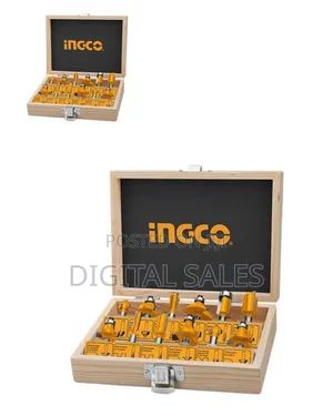 Ingco 12 PCS Router Bits Set(12mm) - Yellow