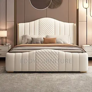 Panel Leather Bed