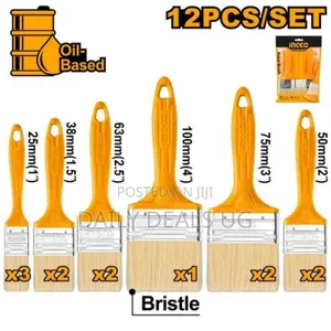 Ingco 12 Pieces Paint Brush Set-Orange