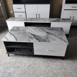 Centre Table With Mable Sheet on Top and a Drawer