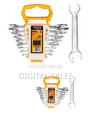 Ingco Double Open End Spanner Set - Silver