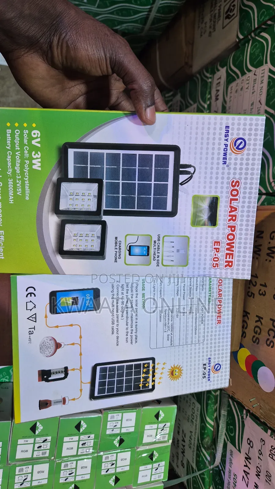 Easy Power Ep-05 Mini Solar Lighting System, 2 Lights Cable Charger