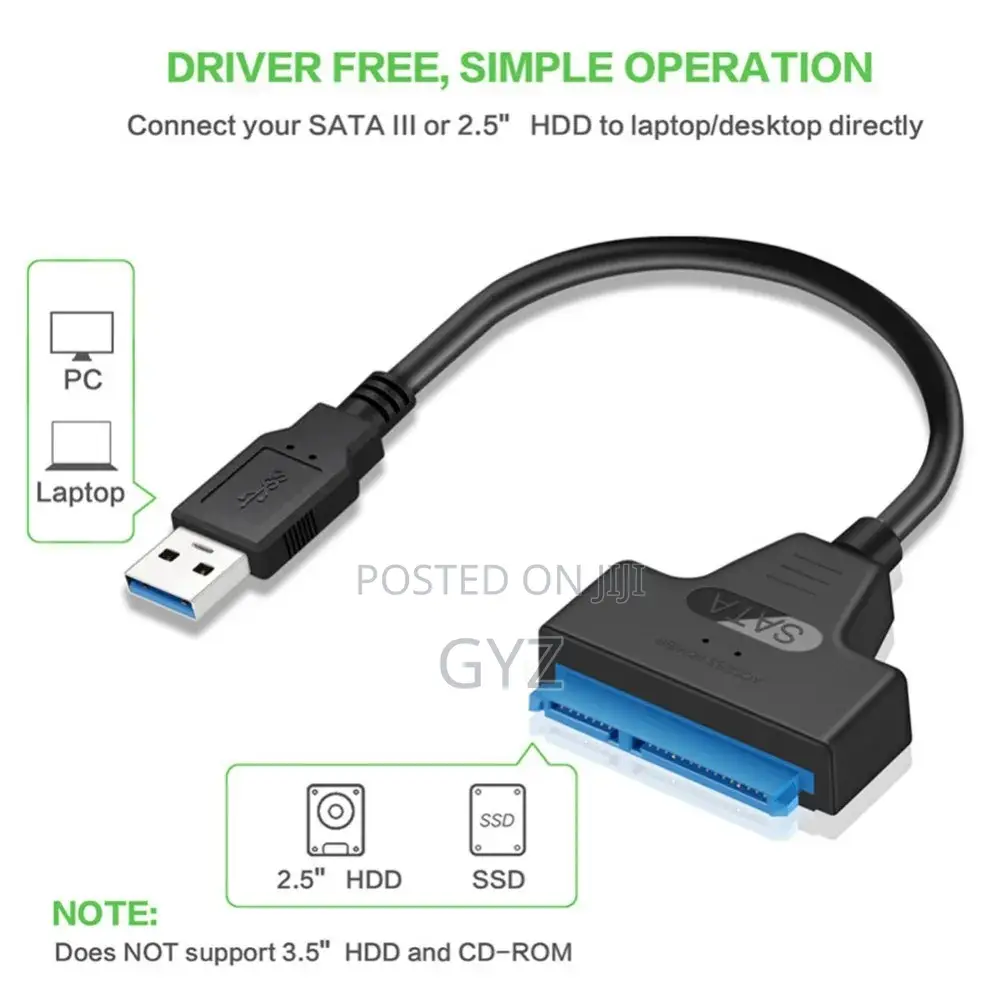 Sata To Usb3.0/Type-c Adapter Cable 2 In One