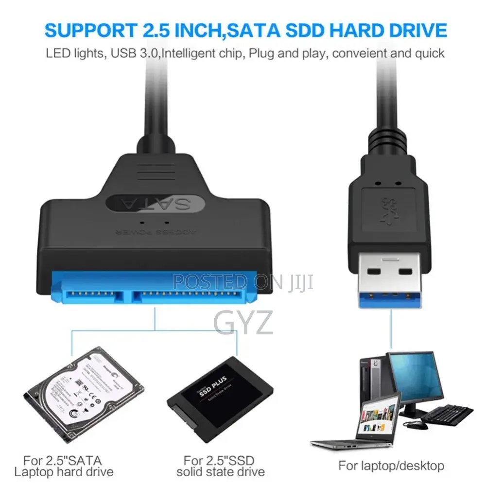 Sata To Usb3.0/Type-c Adapter Cable 2 In One