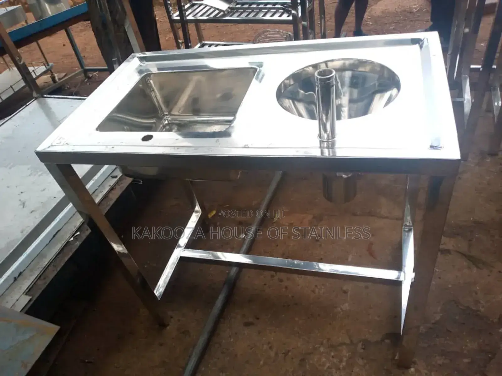 Stainless Commercial Scraper Sink