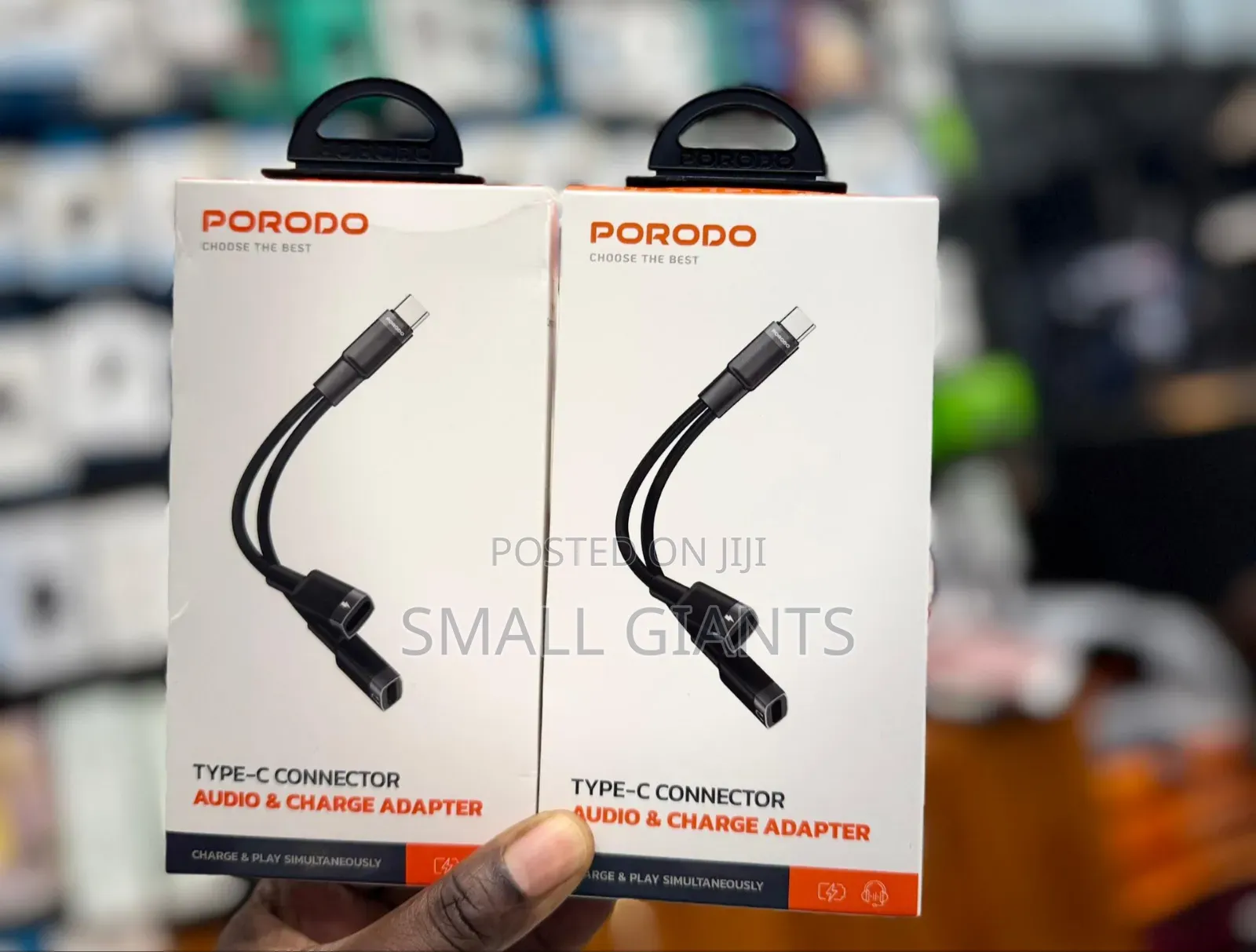 Porodo Type-C Connector Audio Charge Adapter