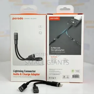 Porodo Lightning Connector Audio and Charge Adapter