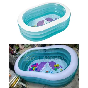 Oval Whale Fun Swimming Pool for Kids, Multicolor