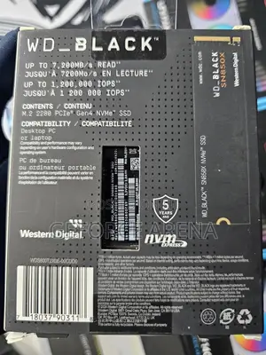 Western Digital 8tb Nvme M.2 SSD - Gen4 SSD - 7.2gb/S Speed