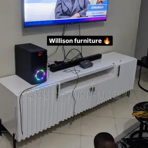 Tv Stand Unit White 190cm by 35cm by 62cm