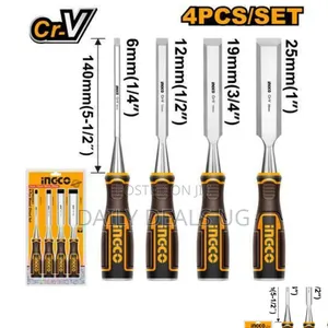 Ingco Hktwc0401-4pcs Wood Chisel Set-Orange