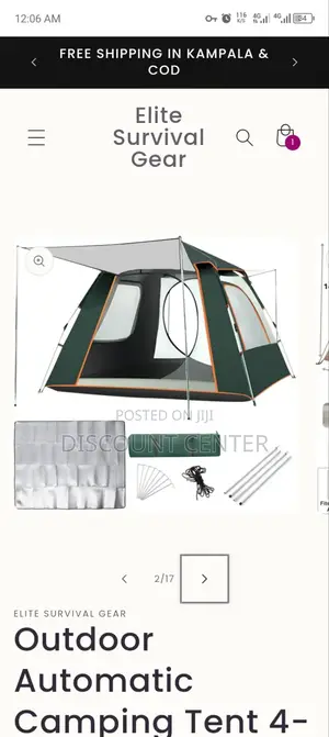 Camping Tent Automatic 4-6 People