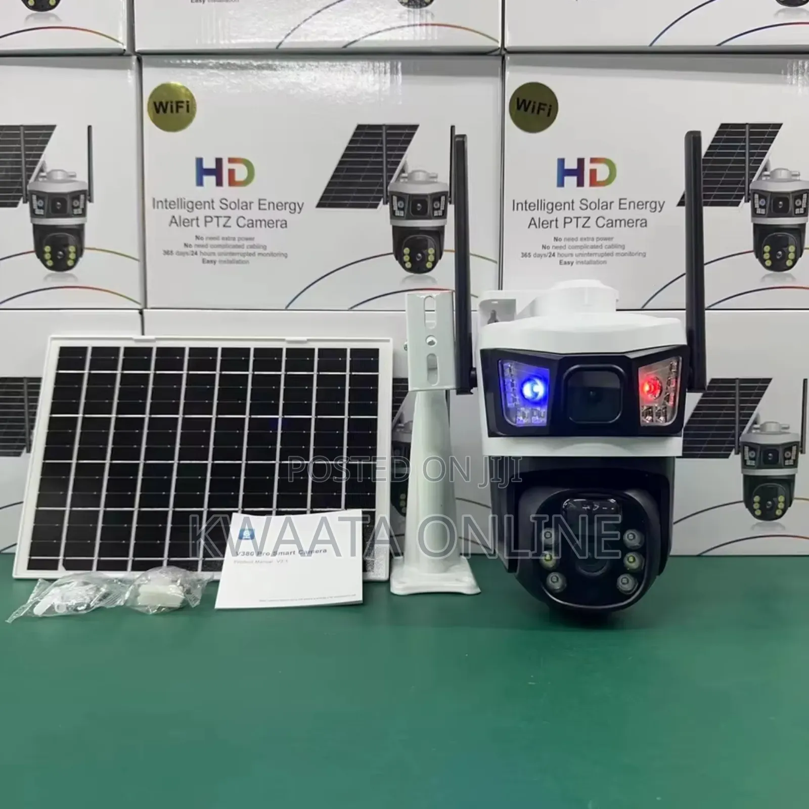 4g Solar 3in1 Outdoor CCTV Camera 2 Lens 3 Screen