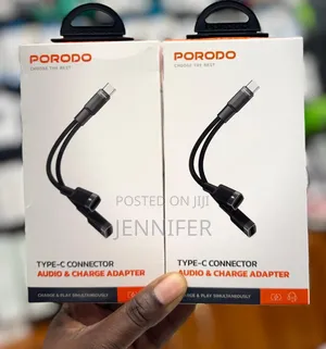 Porodo Type-C Connector Audio Charge Adapter.
