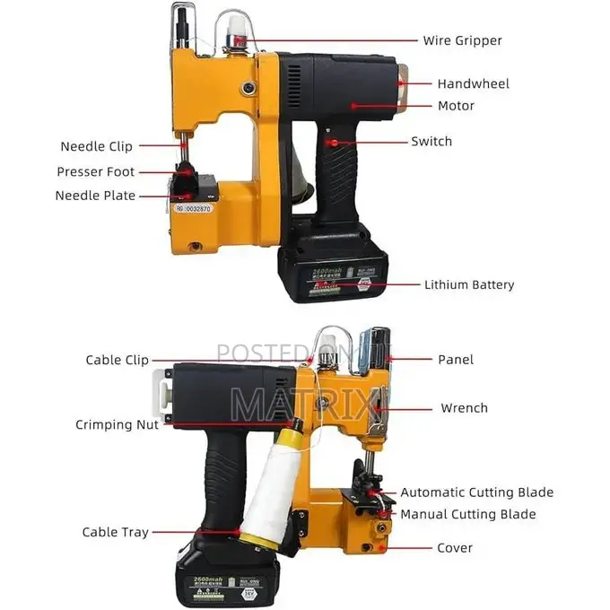 Portable High Speed Cordless Bag Closer Sewing Machine