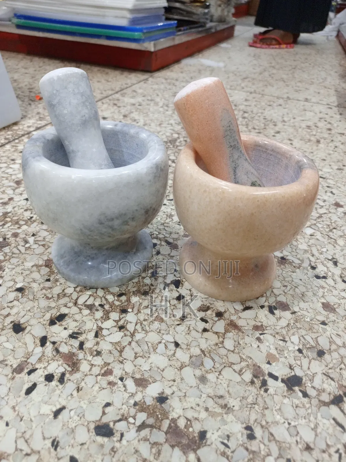 Marble Mortar and Pestle Set.
