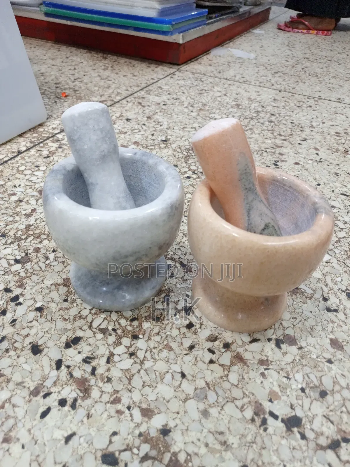 Marble Mortar and Pestle Set.