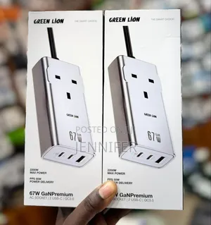 Green Lion 67w Gan Premium Ac Socket - Grey
