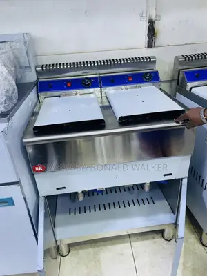 Commercial Double Basket Gas Deep Fryer With a Storage Drain Tap