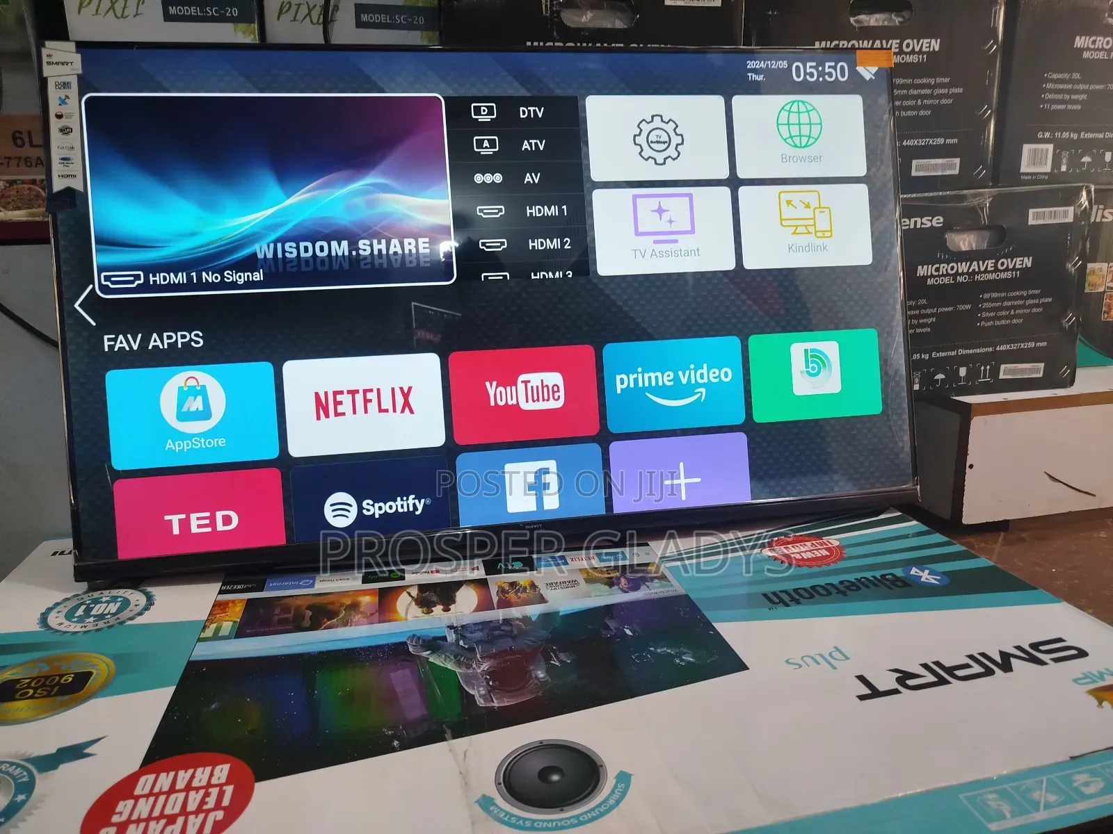 43 Inches Led Smart Plus Smart Android Digital Flat Screen Flameless.