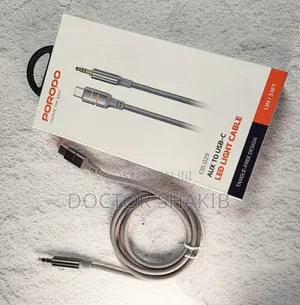 Porodo Aux to Usb-C Led Light Cable