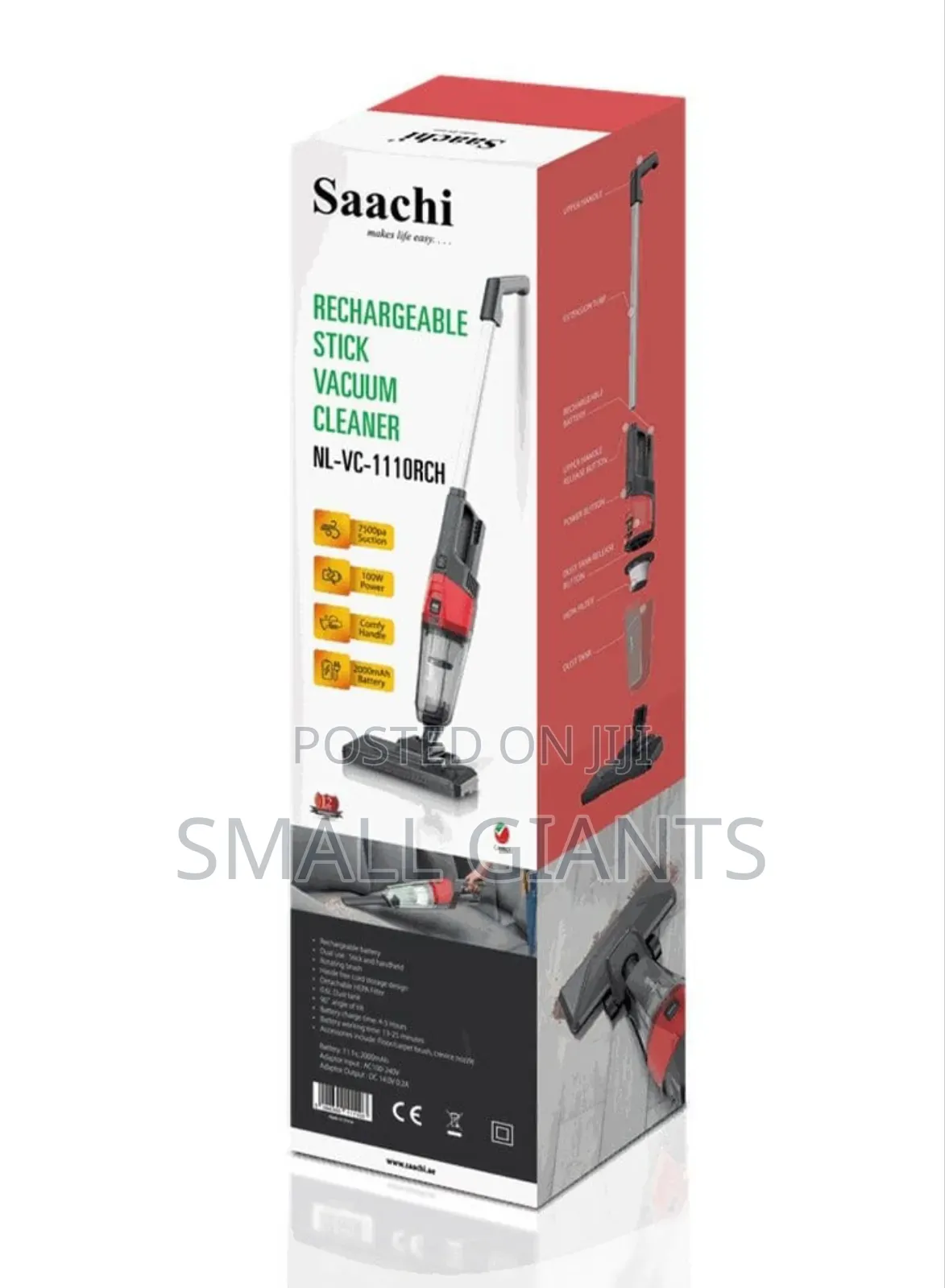 Saachi Rechargeable Cordless Stick Vacuum Cleaner