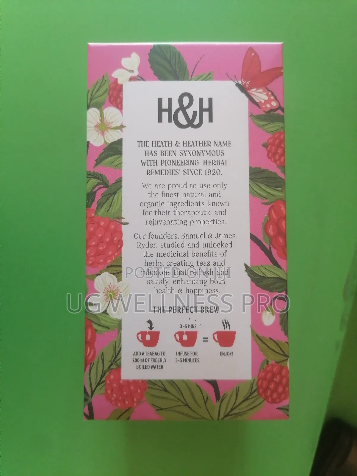 Organic Raspberry Leaf 20 Bag Heath and Heather
