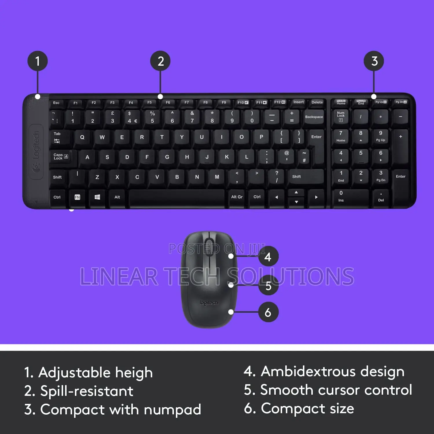 Logitech Mk220 Compact Wireless Keyboard and Mouse Combo