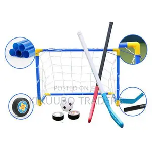 Mini Hockey and Soccer Set - 2 in 1 Indoor Sports Set