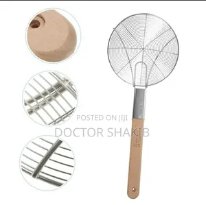 New Stainless Steel Mesh Strainer With Wooden Handle