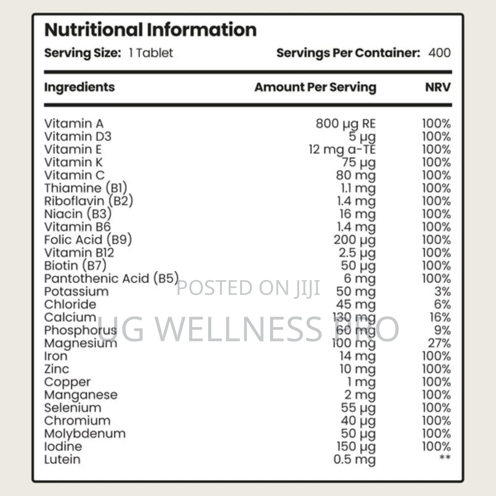 Vitabright Multivitamin Mineral Tablets Men And Women 13 Month Supply