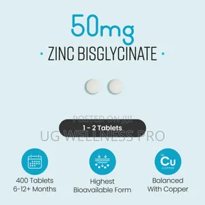 Vitabright Zinc Bisglycinate Tablets With Copper 6 Months Supply