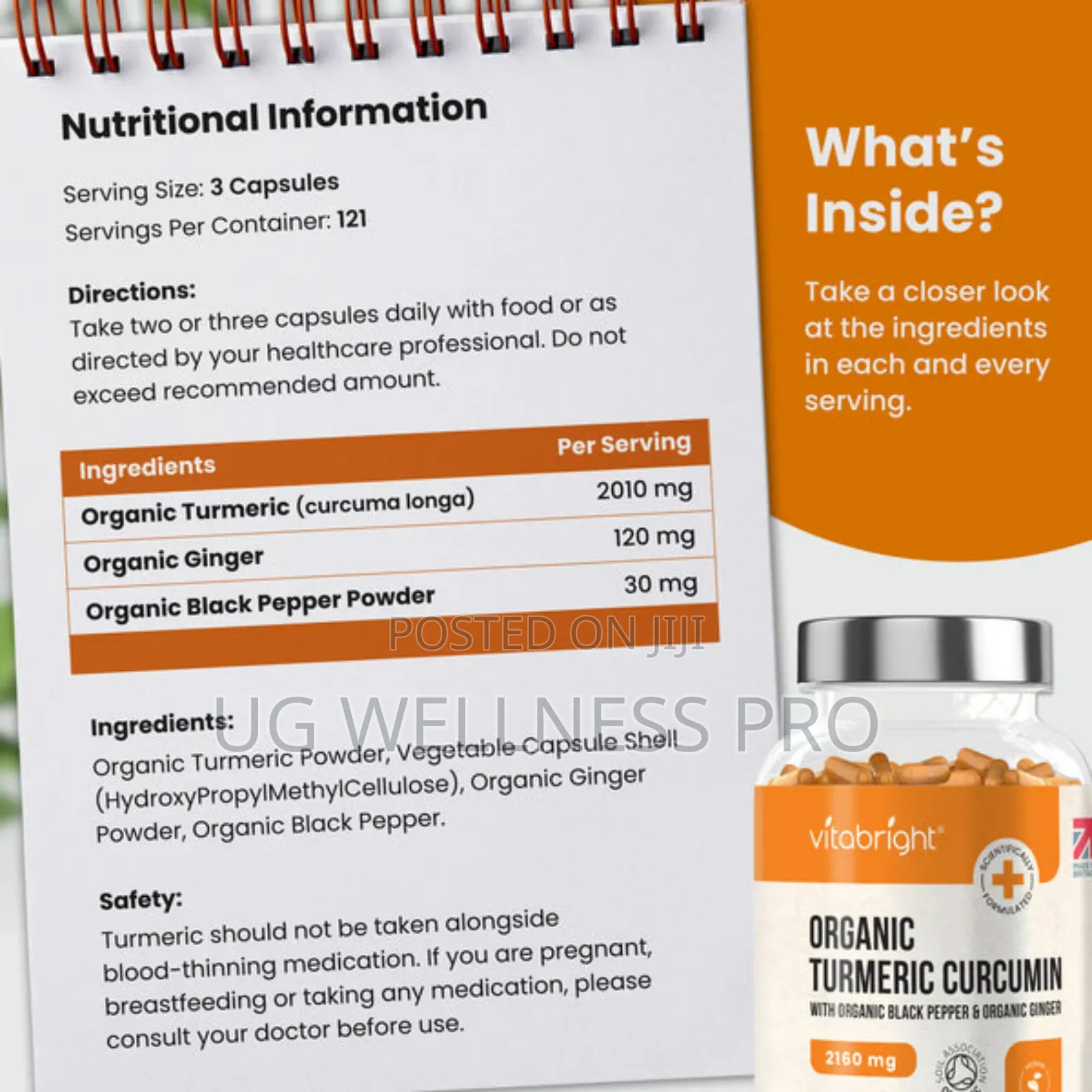 Vitabright Turmeric Capsules With Black Pepper Ginger