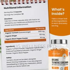 Vitabright Turmeric Capsules With Black Pepper Ginger